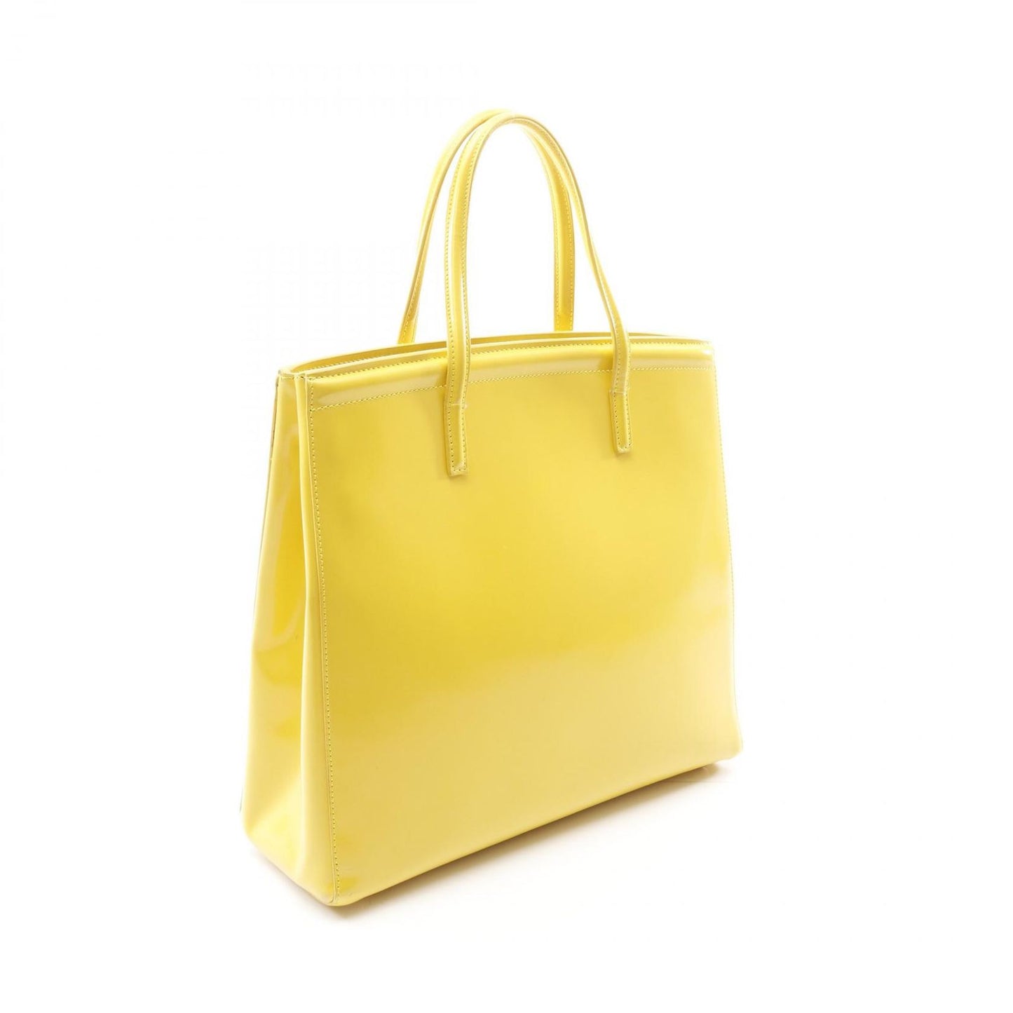 PRADA Saffiano Vernic Handbag in Yellow - Timeless Elegance