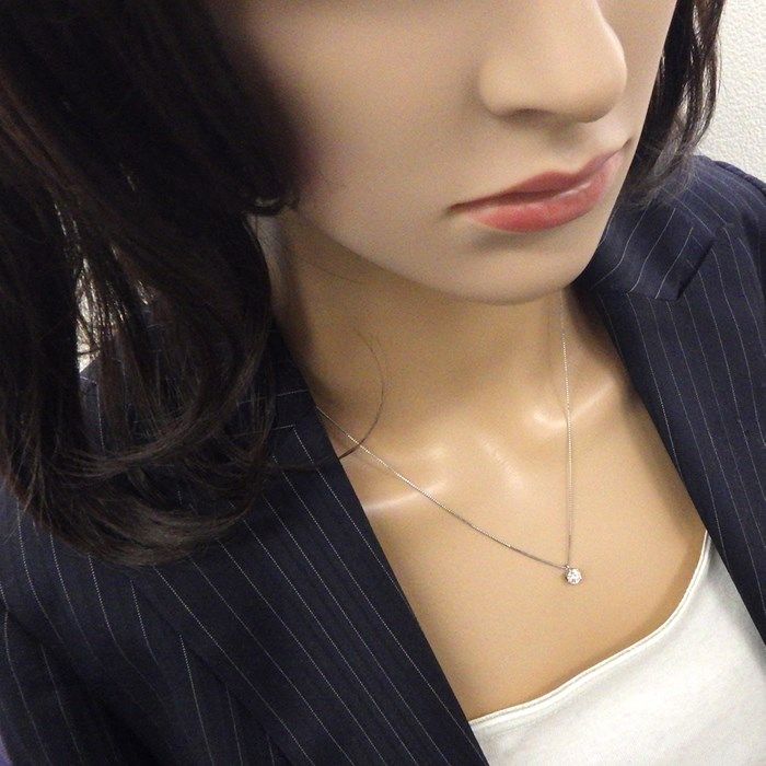 Exquisite 0.544ct Round Brilliant Cut Diamond Necklace in Platinum