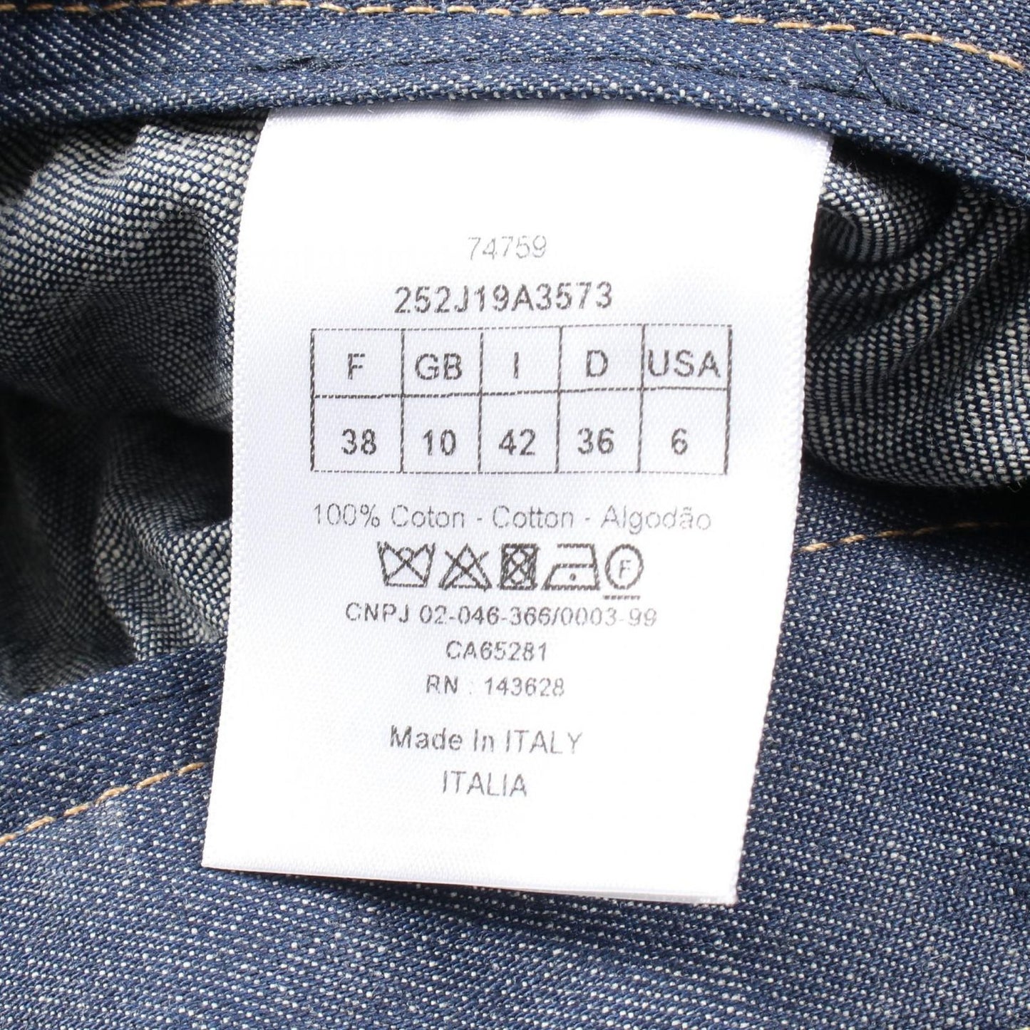 Dior Cotton Skirt in Navy - Timeless Elegance