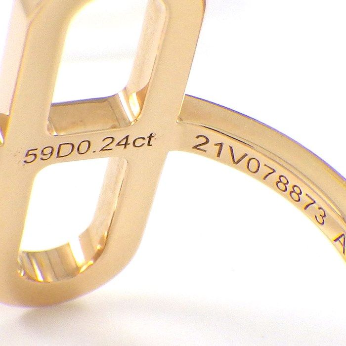 HERMES Ever Chaine d'Ancre Diamond Ring in K18 Pink Gold