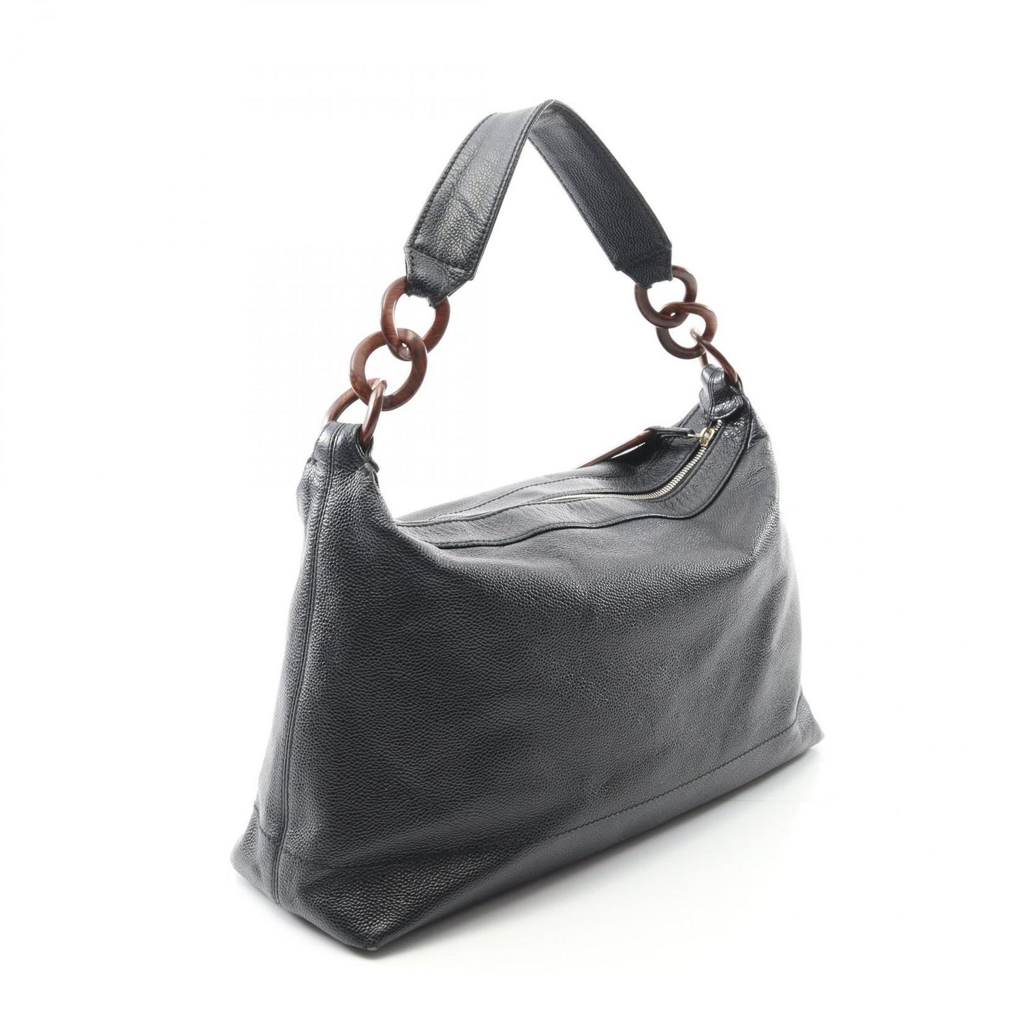 CHANEL Coco Mark Black Calfskin Shoulder Bag - Timeless Elegance