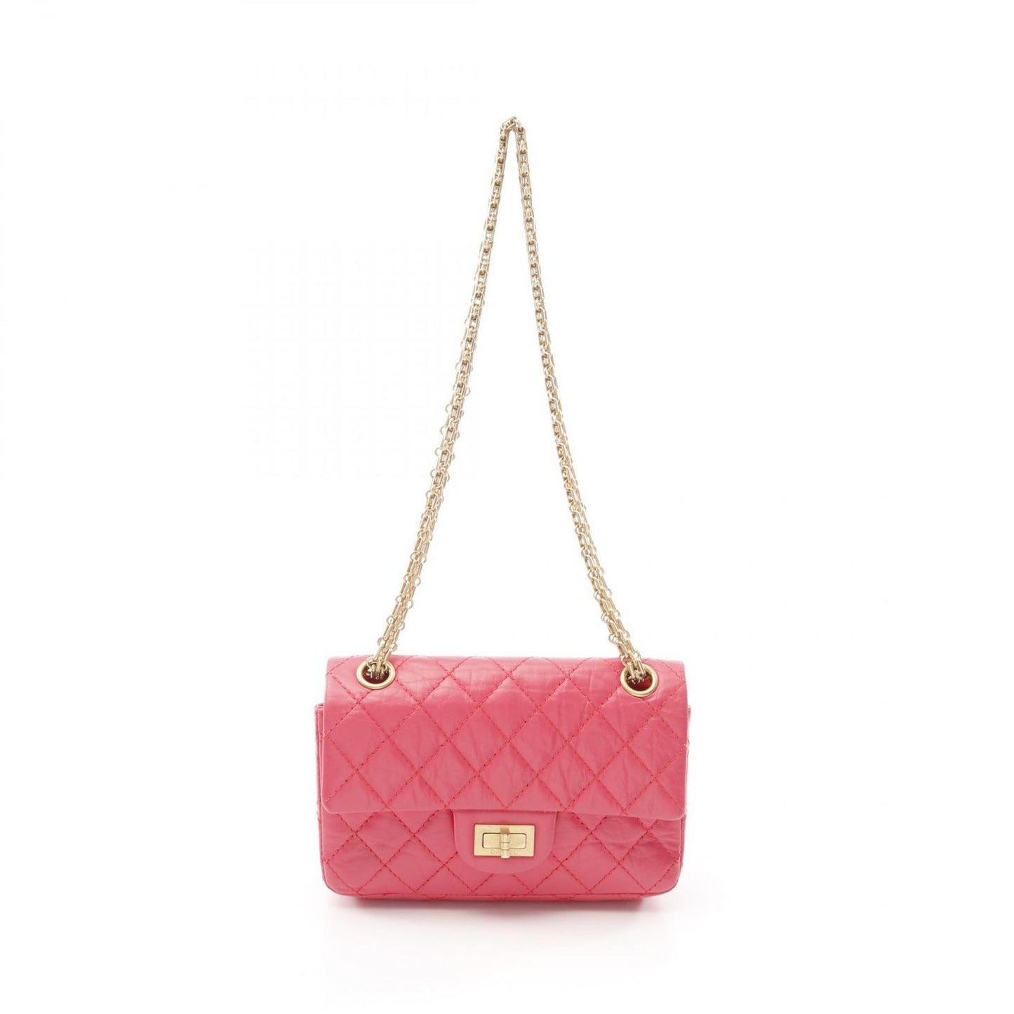 CHANEL 2.55 Pink Calfskin Shoulder Bag - Timeless Elegance