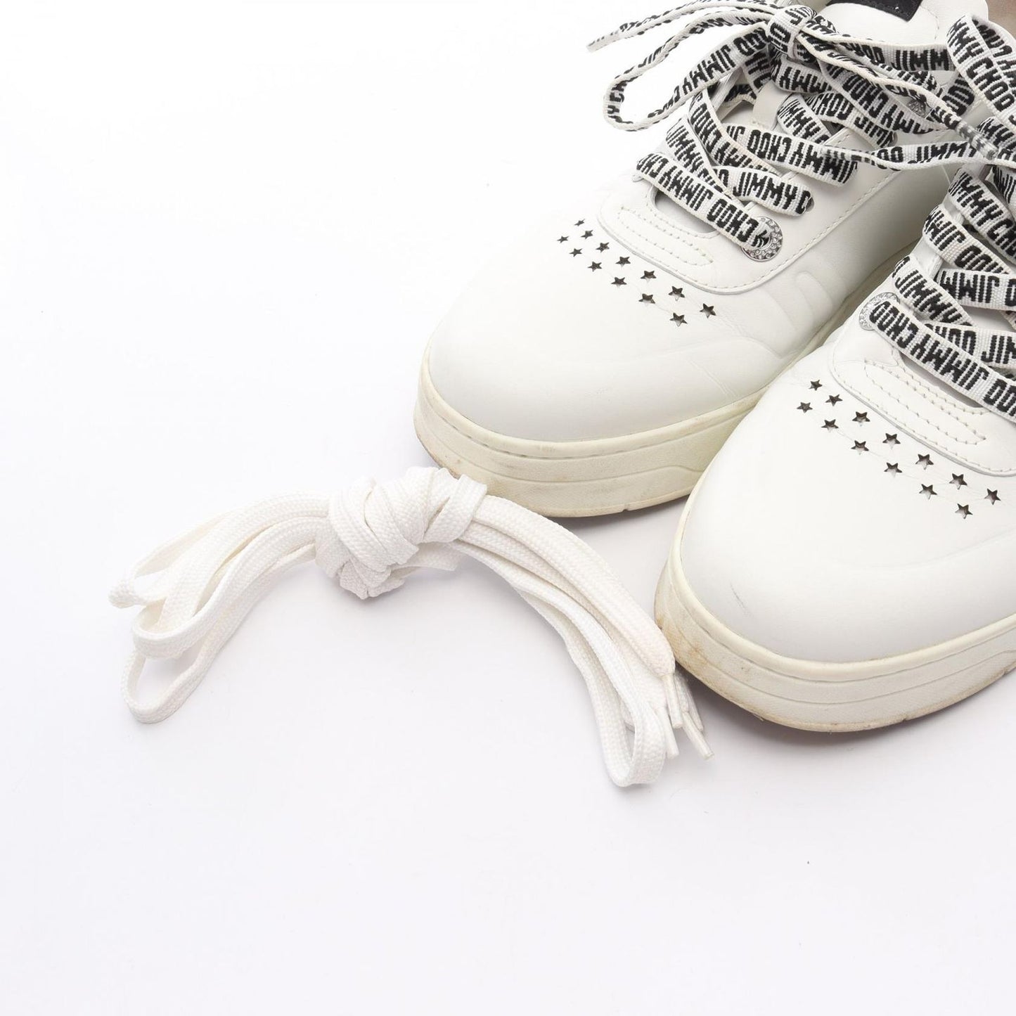 Jimmy Choo Hawaii Sneakers in White Leather - Timeless Elegance