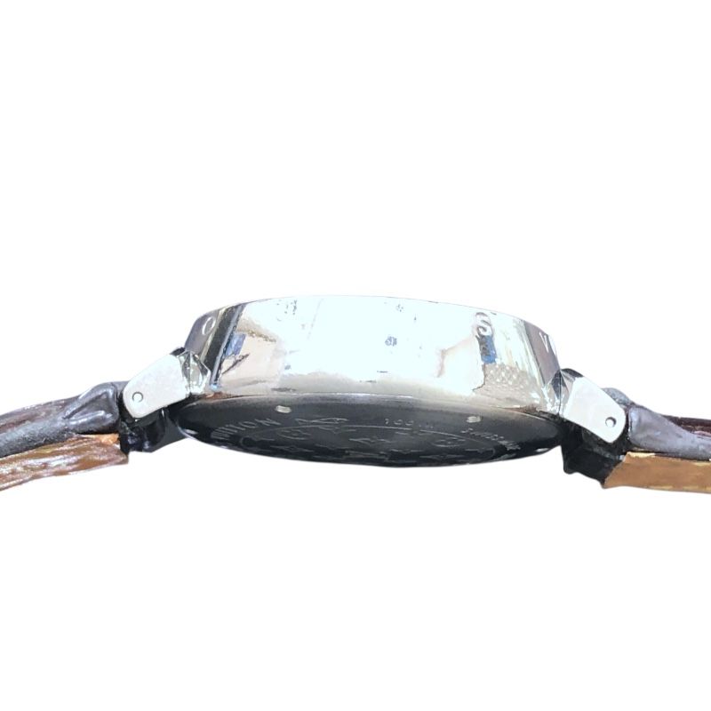 Louis Vuitton Tambour Disc Amarant Diamond GM Quartz Watch