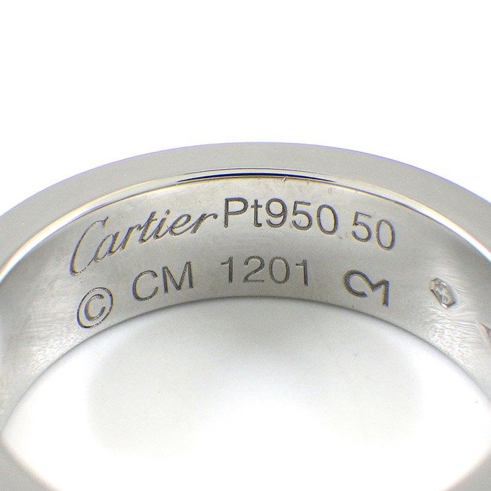 Cartier Love Ring with Diamond - Classic Model in Platinum