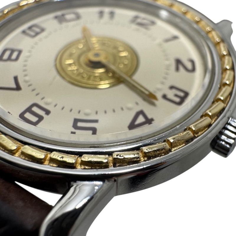 HERMES Série Gold GP/SS Quartz Ladies Watch - Timeless Elegance