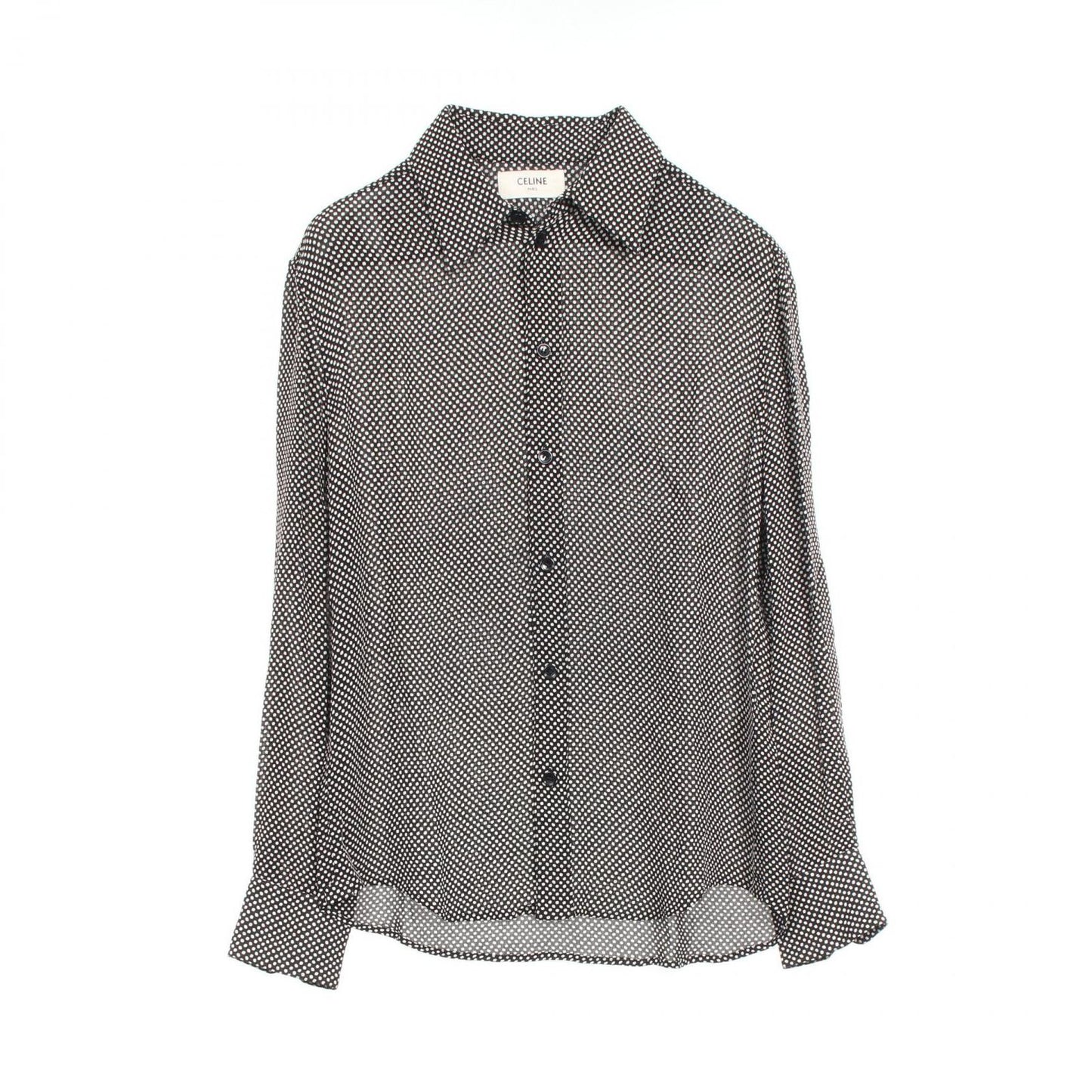 CELINE Rayon Shirt - Timeless Elegance in Black & White