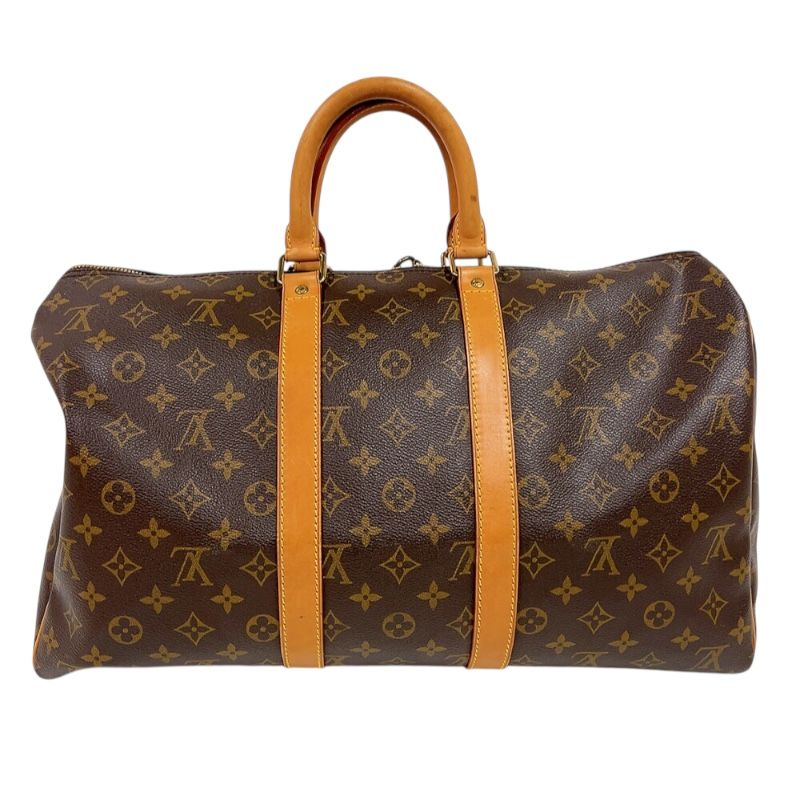 Louis Vuitton Keepall 45 Monogram Canvas Boston Bag - Brown & Gold