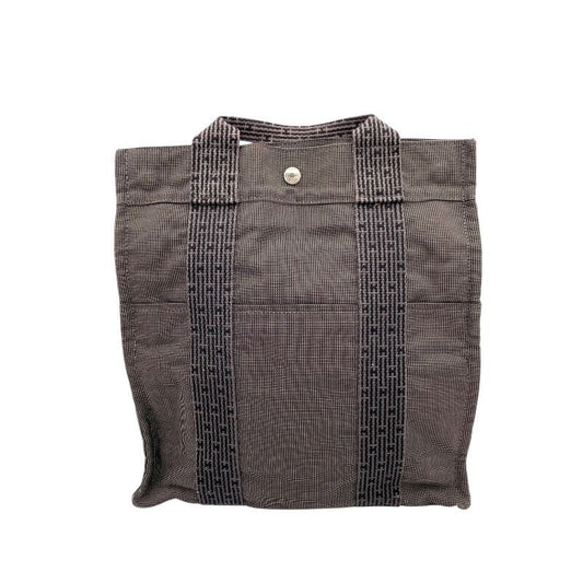 HERMES Aile Ligne Ad MM Backpack in Grey Nylon Canvas