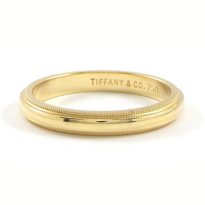 Tiffany & Co. Together Milgrain Band Ring in 18K Yellow Gold - Size 17