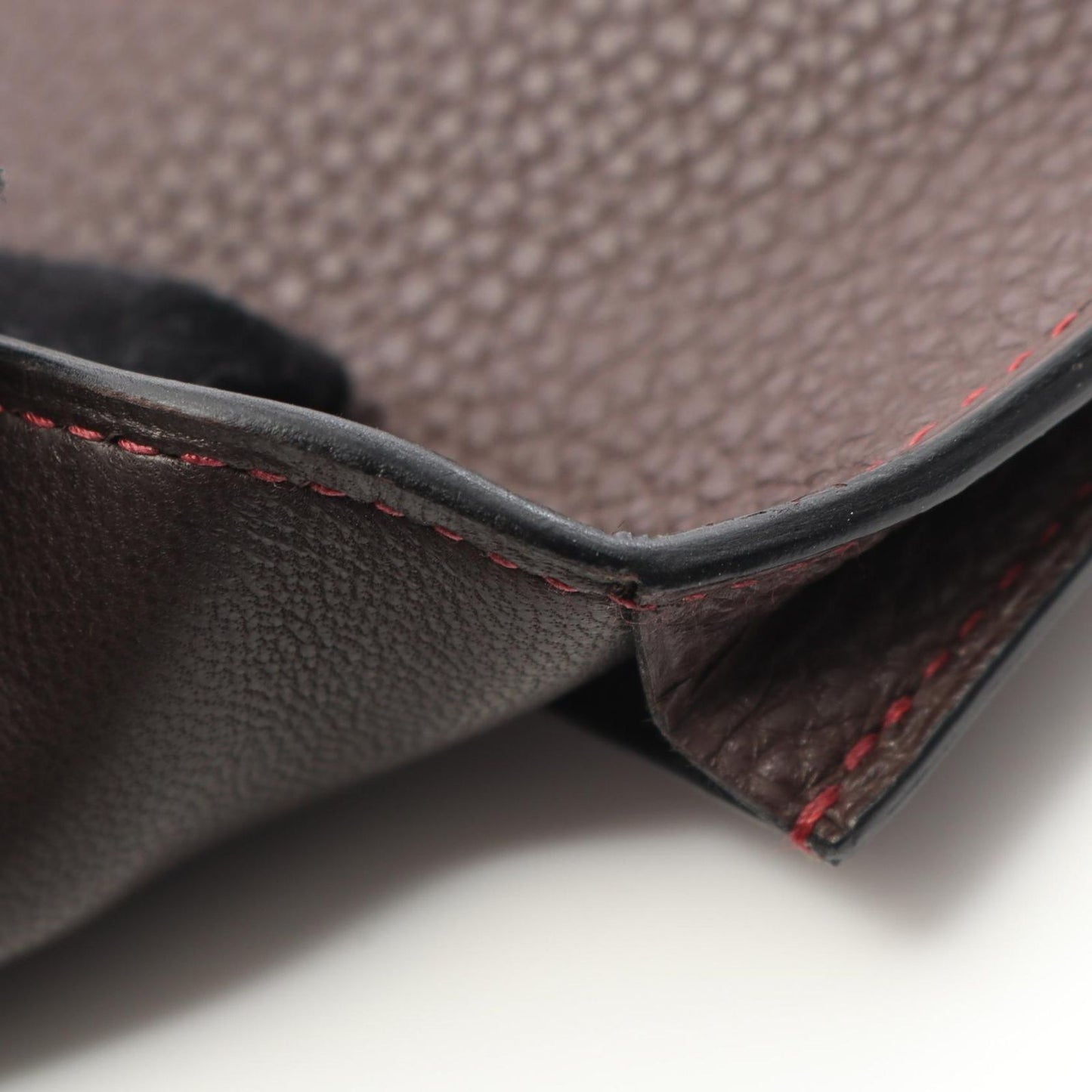 HERMES Dogon Card Case in Chocolate & Rouge Garance - Exquisite Craftsmanship