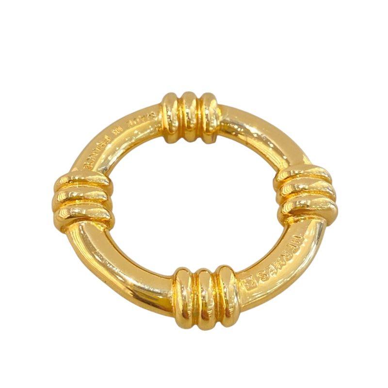 HERMES Boucle Scarf Ring - Exquisite Metal Accessory for Women