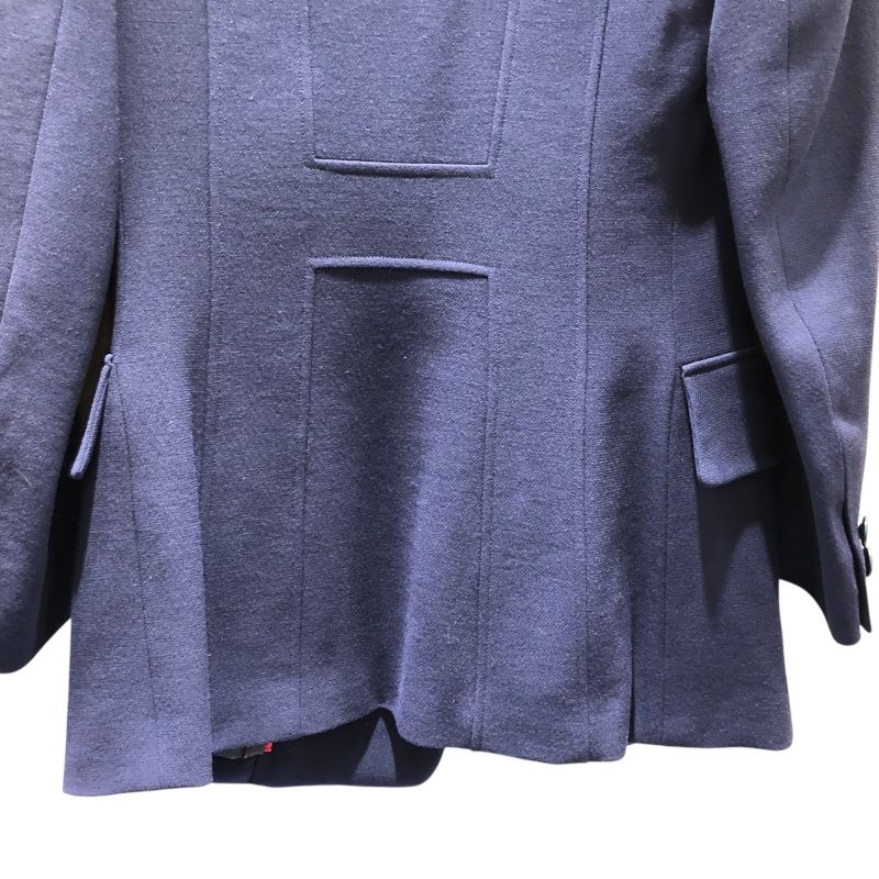 HERMES Velvet Collar Wool Jacket in Navy - Women's Tailored Elegance