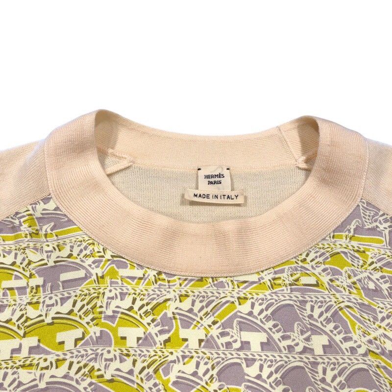 HERMES Twill Reine Short Sleeve Silk Knit - Exquisite Craftsmanship