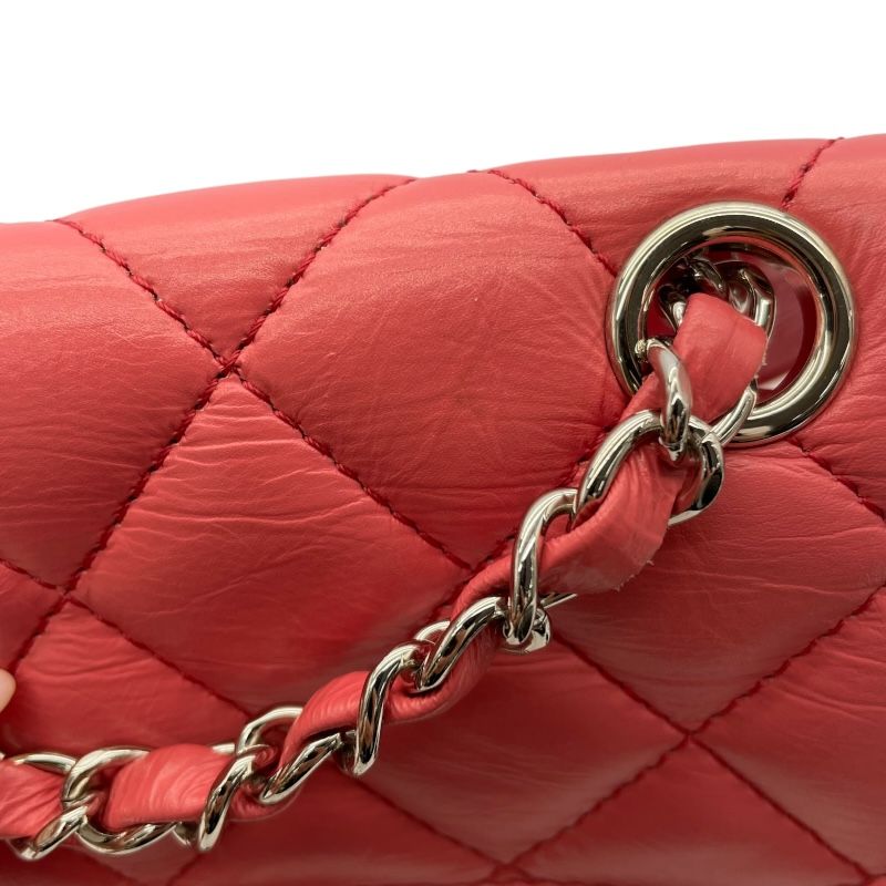 CHANEL A57826 Pink Calfskin Backpack with Silver Hardware