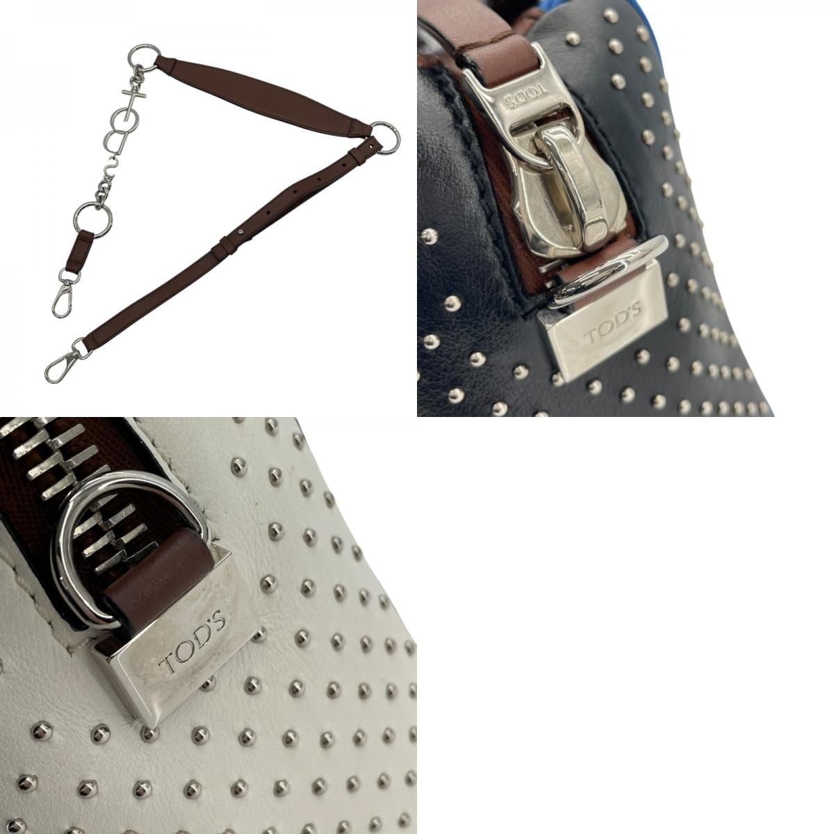 TOD’S GONCINI Multicolor Leather Shoulder Bag with Studs