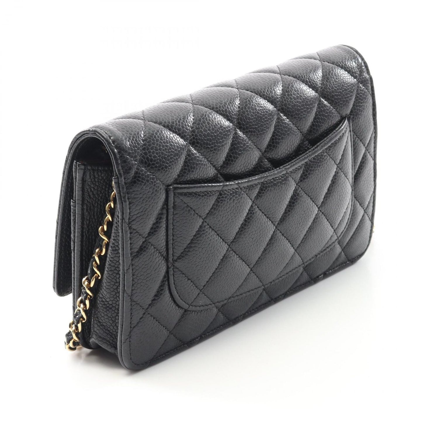 CHANEL Matelassé Shoulder Bag AP0250 in Black Caviar Leather