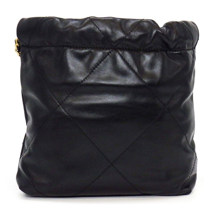 Chanel 22 Mini AS3980 Handbag in Black Shiny Calfskin