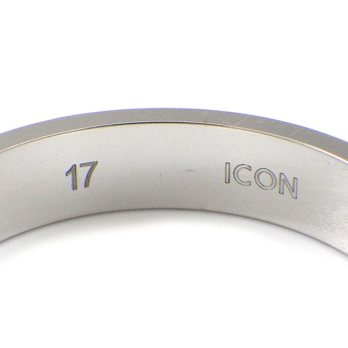 GUCCI Interlocking G Slim Ring in K18 White Gold - Size 16