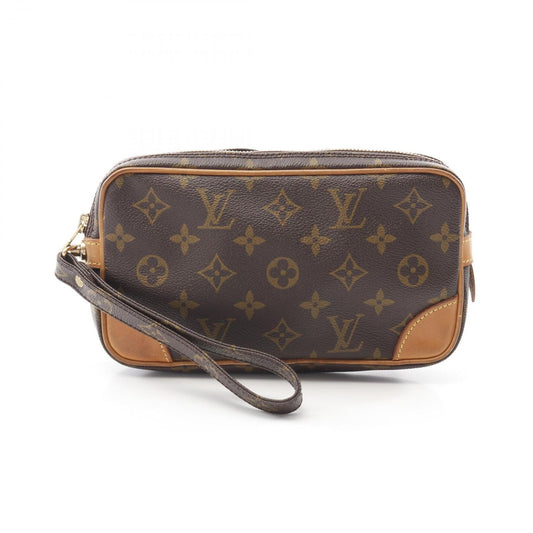 Louis Vuitton Monogram Marli Dragonne PM Clutch Bag - Timeless Elegance
