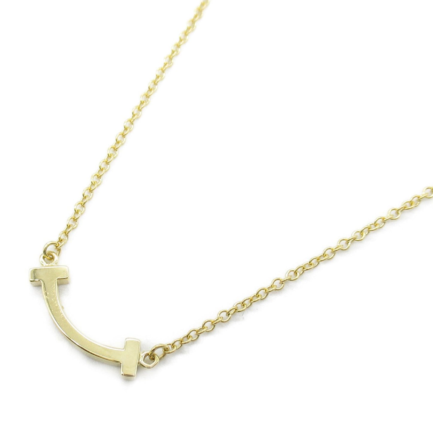 TIFFANY & CO T Smile Mini Necklace in 18K Yellow Gold