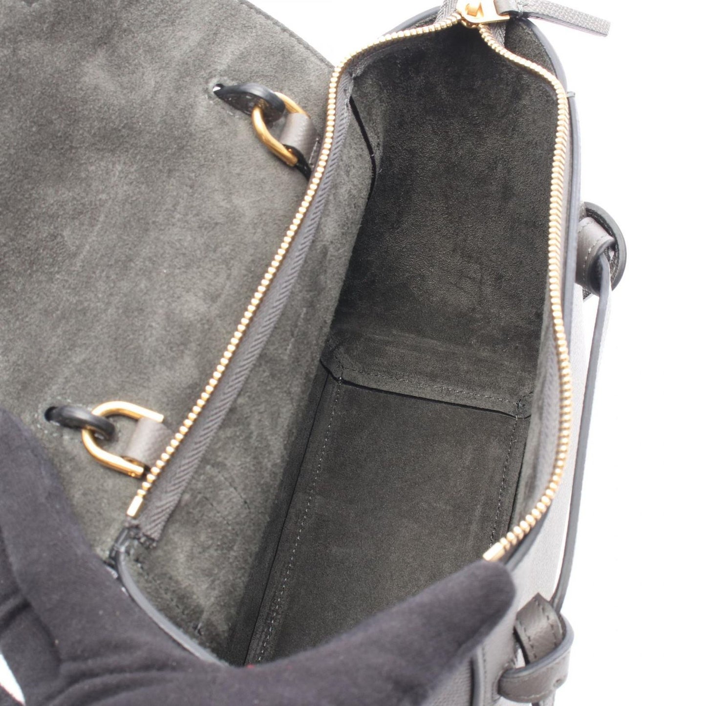 CELINE Belt Bag Nano in Charcoal Grey Leather - Exquisite Craftsmanship