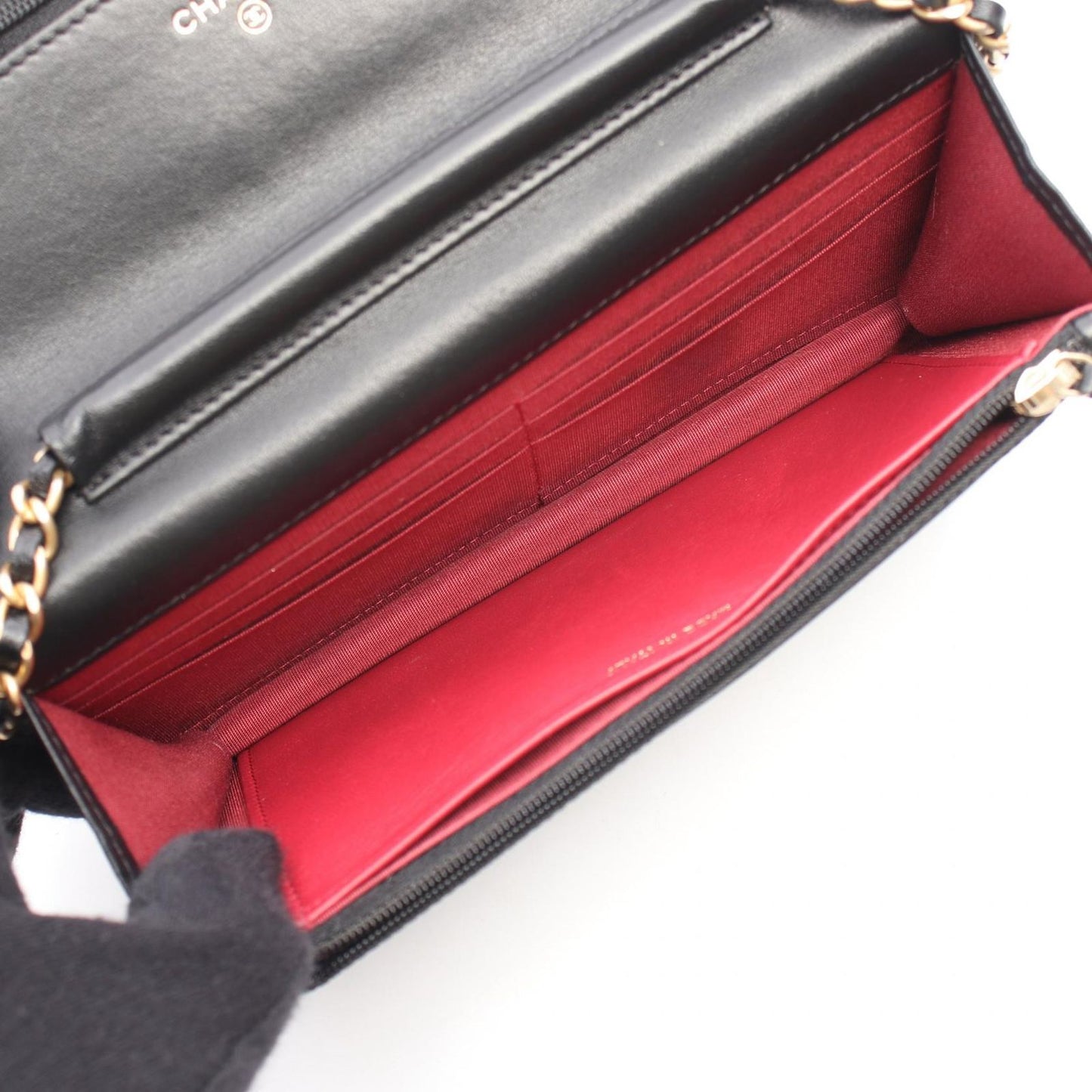 CHANEL Matelassé Pearl Handle Shoulder Bag in Black Lambskin