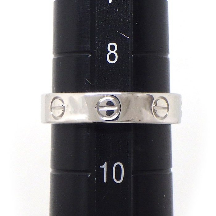 Cartier Love Ring SM with Diamond - K18 White Gold, Size 9
