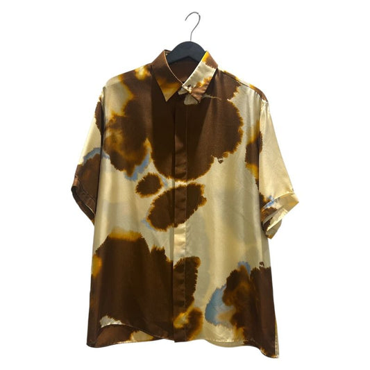 Fendi Brown Silk Short Sleeve Shirt - 23SS FS0795