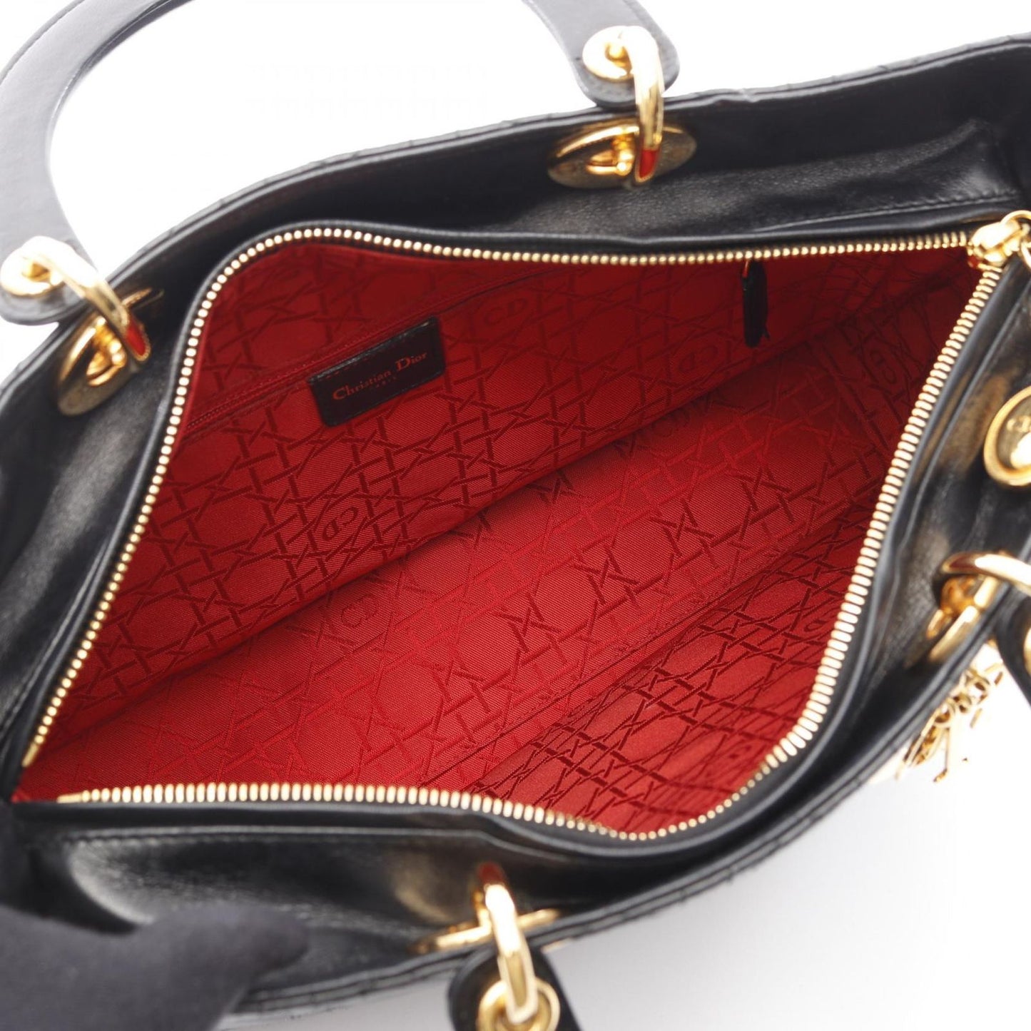 Dior Lady Dior Large Black Leather Handbag - Timeless Elegance