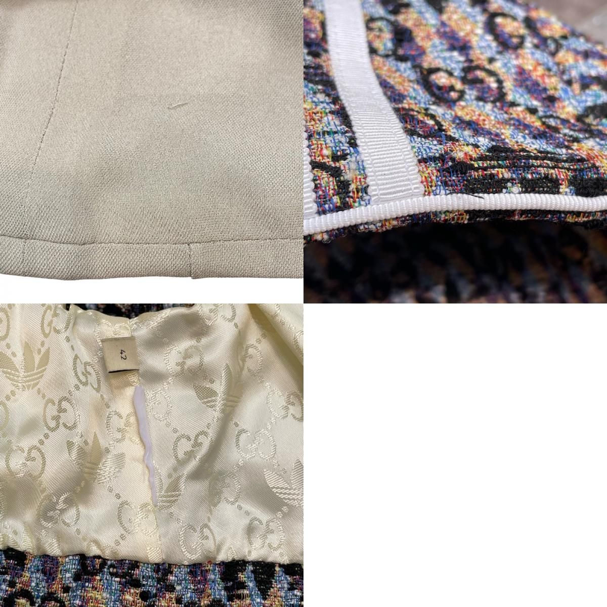 GUCCI x Adidas GG Jacquard Short Jacket - Multicolor, Size EU 42