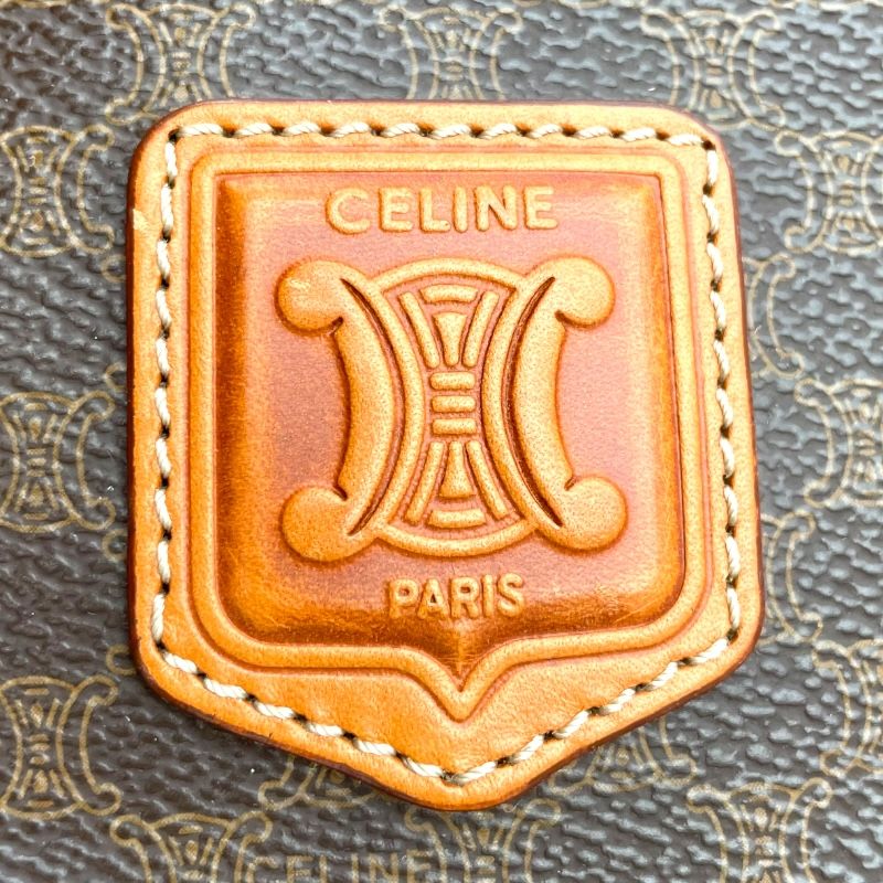 CELINE Macadam Boston Bag in Brown PVC - Timeless Elegance