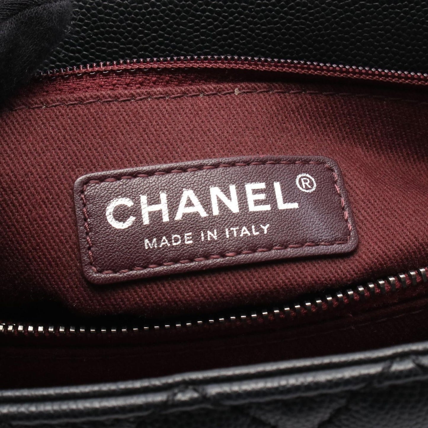 CHANEL Matelassé Coco Handle Handbag in Black Caviar Leather