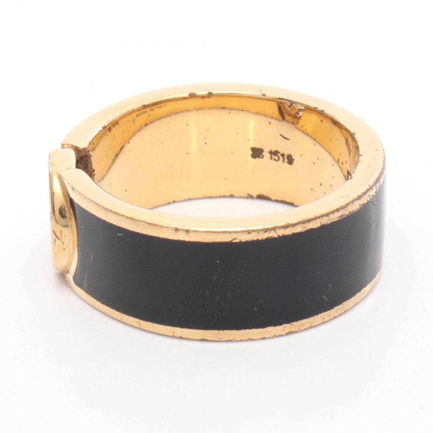 FENDI F Logo Ring in Black/Brown Gold Plated - Exquisite Craftsmanship