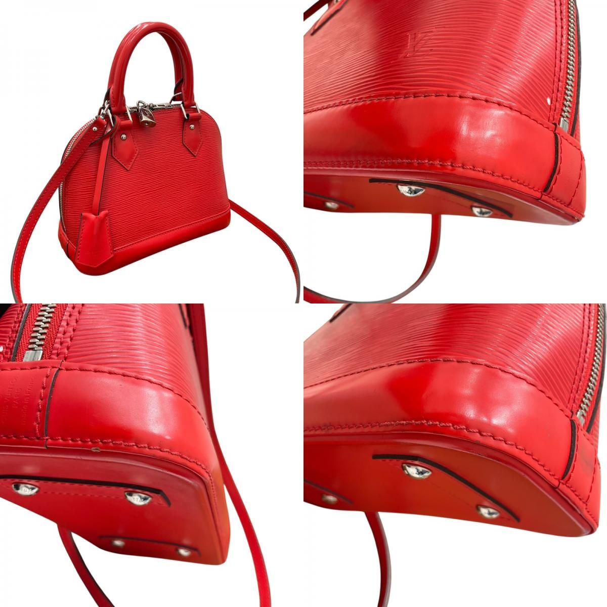 Louis Vuitton Alma BB M41160 Red Epi Leather Shoulder Bag