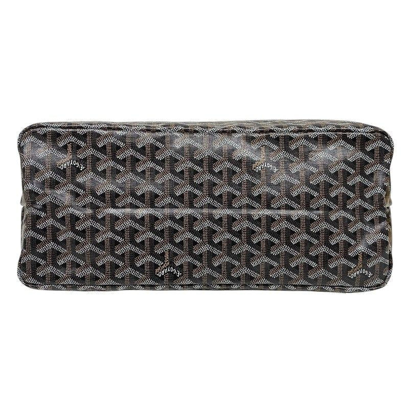 GOYARD Saint Louis PM Black Goyardine Canvas Unisex Tote Bag