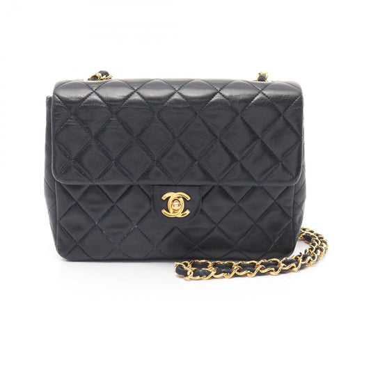 CHANEL Mini Matelassé 20 Shoulder Bag in Navy Lambskin