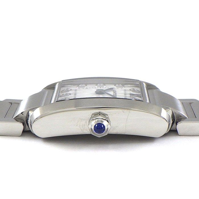 Cartier Tank Française SM WE110006 - Diamond Index, Silver Dial