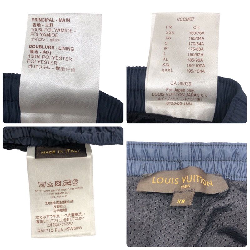 Louis Vuitton Micro Monogram Swim Shorts - Navy Nylon, Size XS