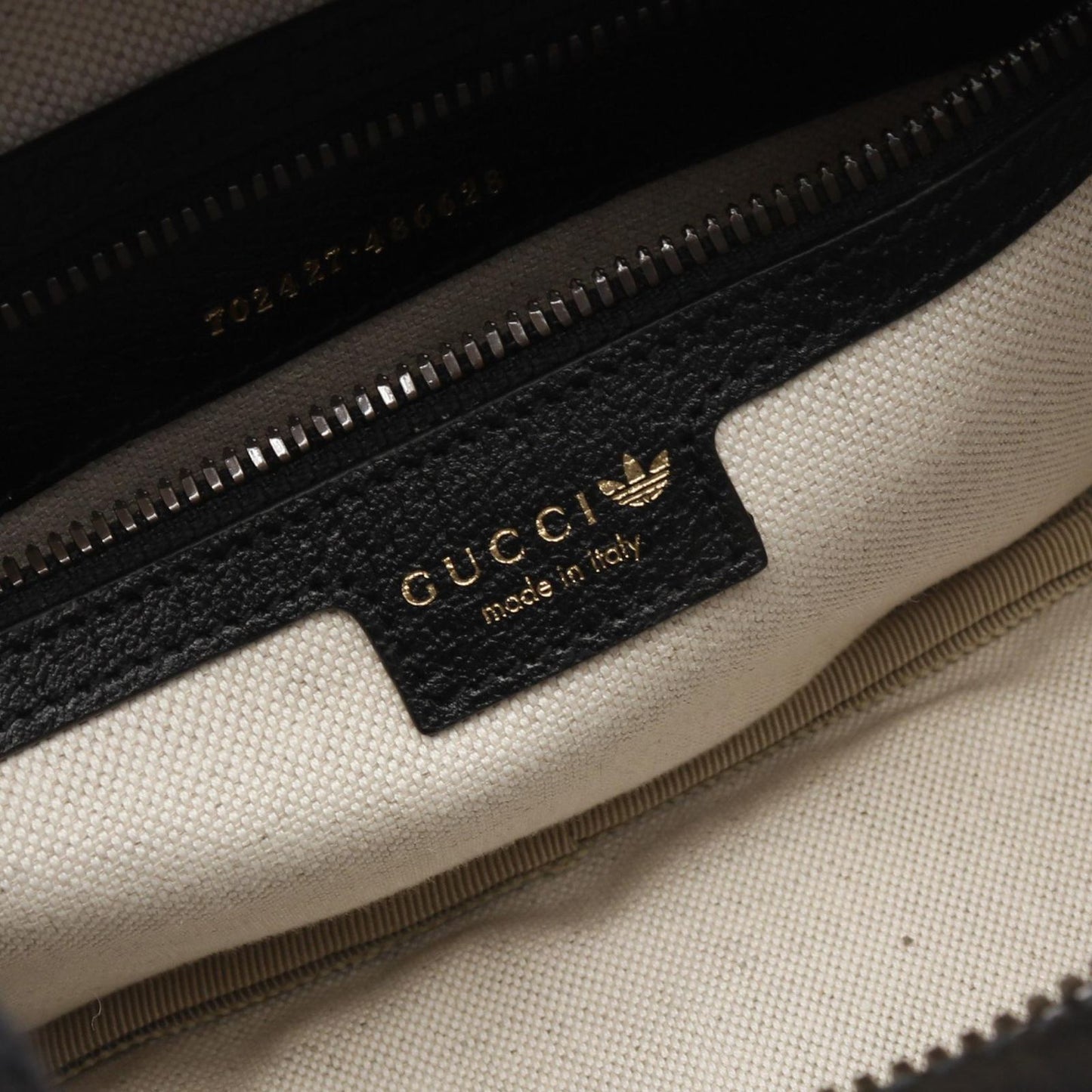 GUCCI x adidas GG Crystal Shoulder Bag - Blue/Black PVC Canvas