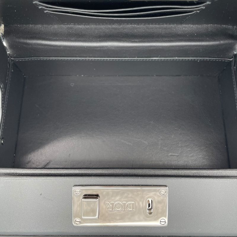 Christian Dior Mini Lockbox Oblique Jacquard Canvas/Leather Shoulder Bag