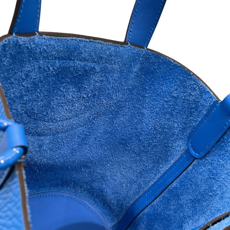 HERMES In The Loop 18 Monochrome K刻 Blue/Blue Togo Unisex Handbag