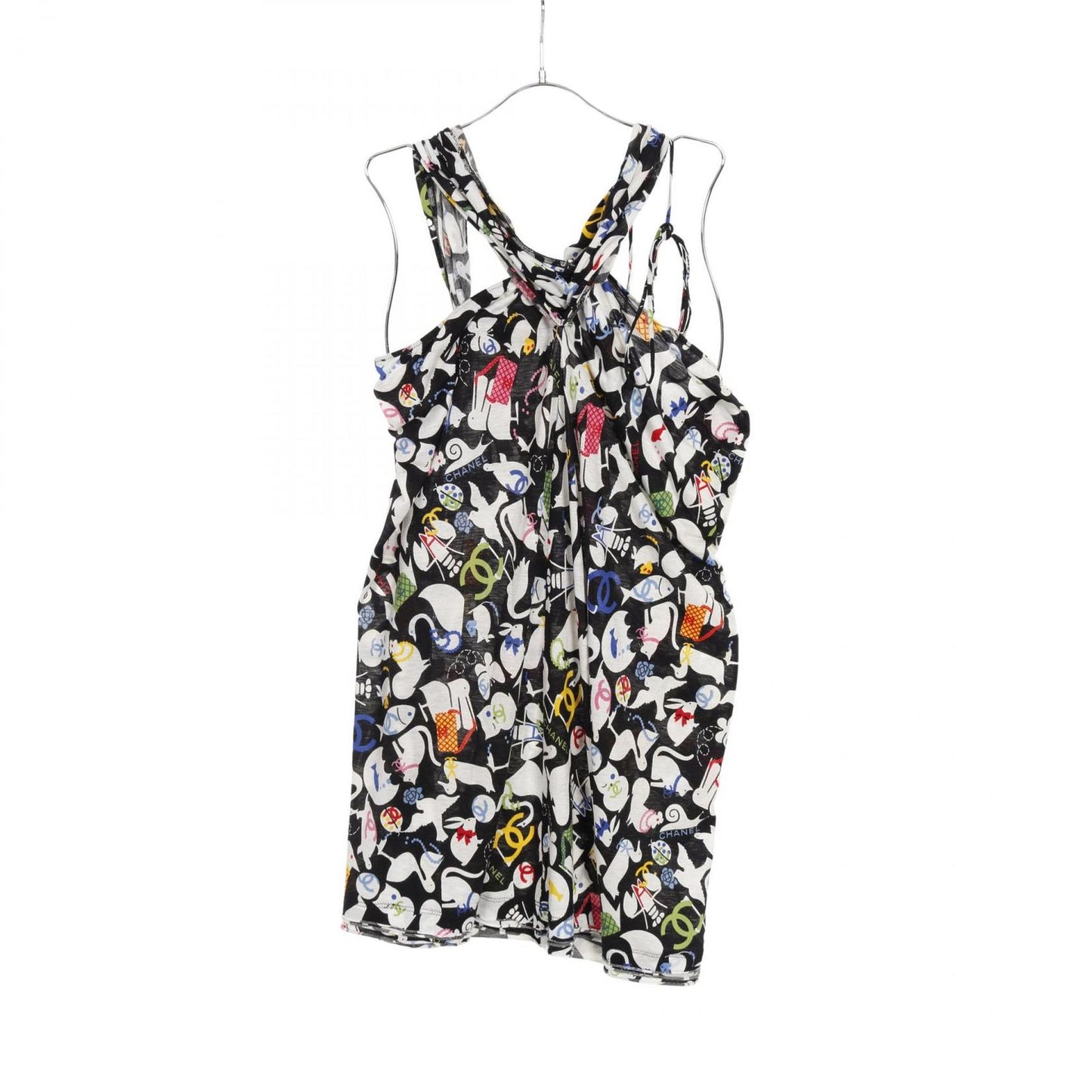 CHANEL Camellia Coco Mark Dress - Timeless Elegance in Black