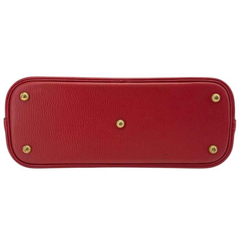 HERMES Bolide 31 in Rouge Vif with Gold Hardware - Timeless Elegance