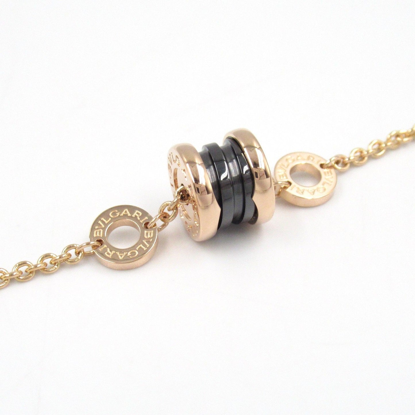BVLGARI B-zero1 Ceramic Bracelet in K18 Pink Gold - Exquisite Elegance