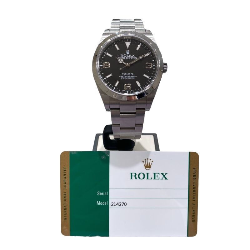 ROLEX Explorer I 214270 Black Dial Stainless Steel Men's Watch