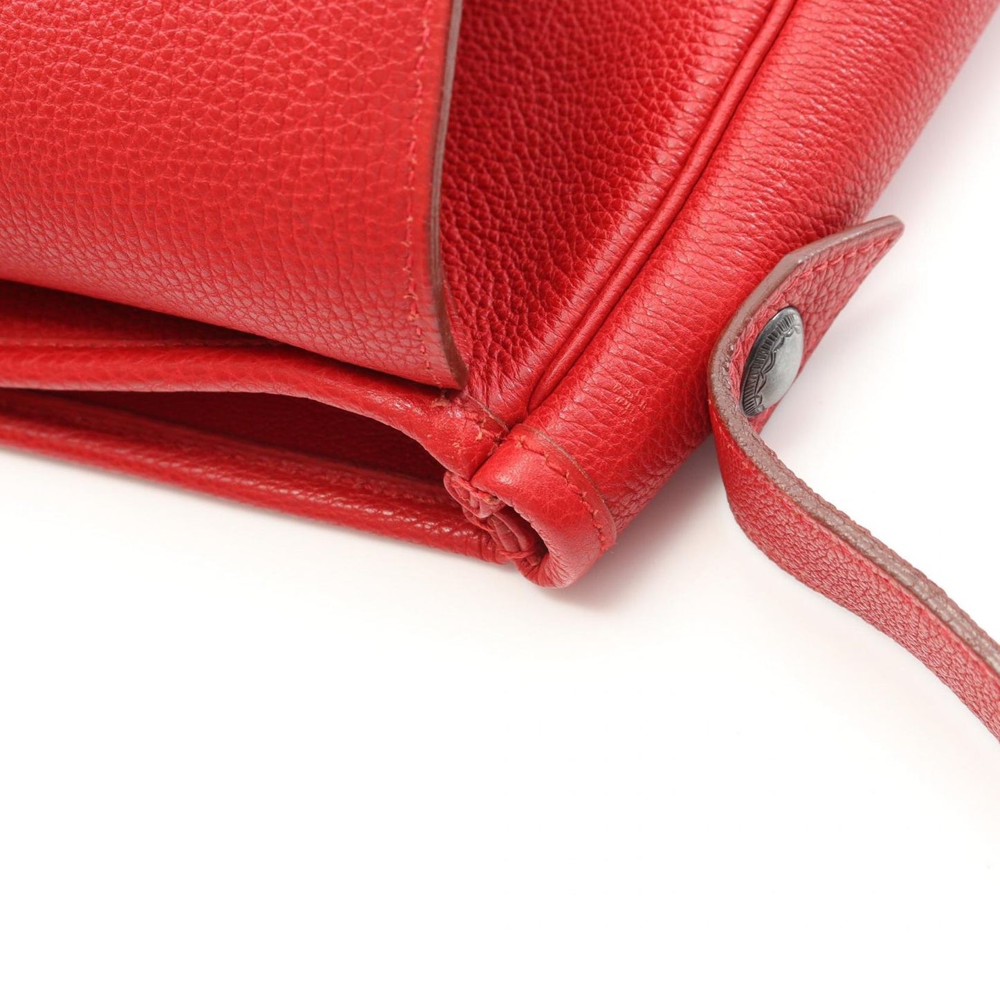 HERMES Christine Shoulder Bag in Vibrant Rouge Vif