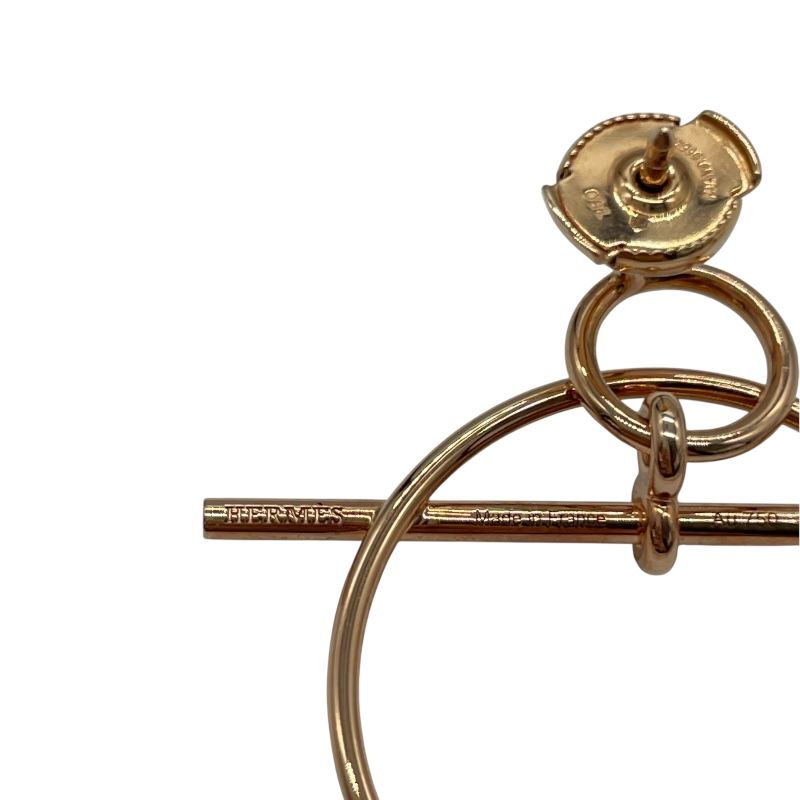 HERMES Échappée Loop Earrings in 18K Pink Gold