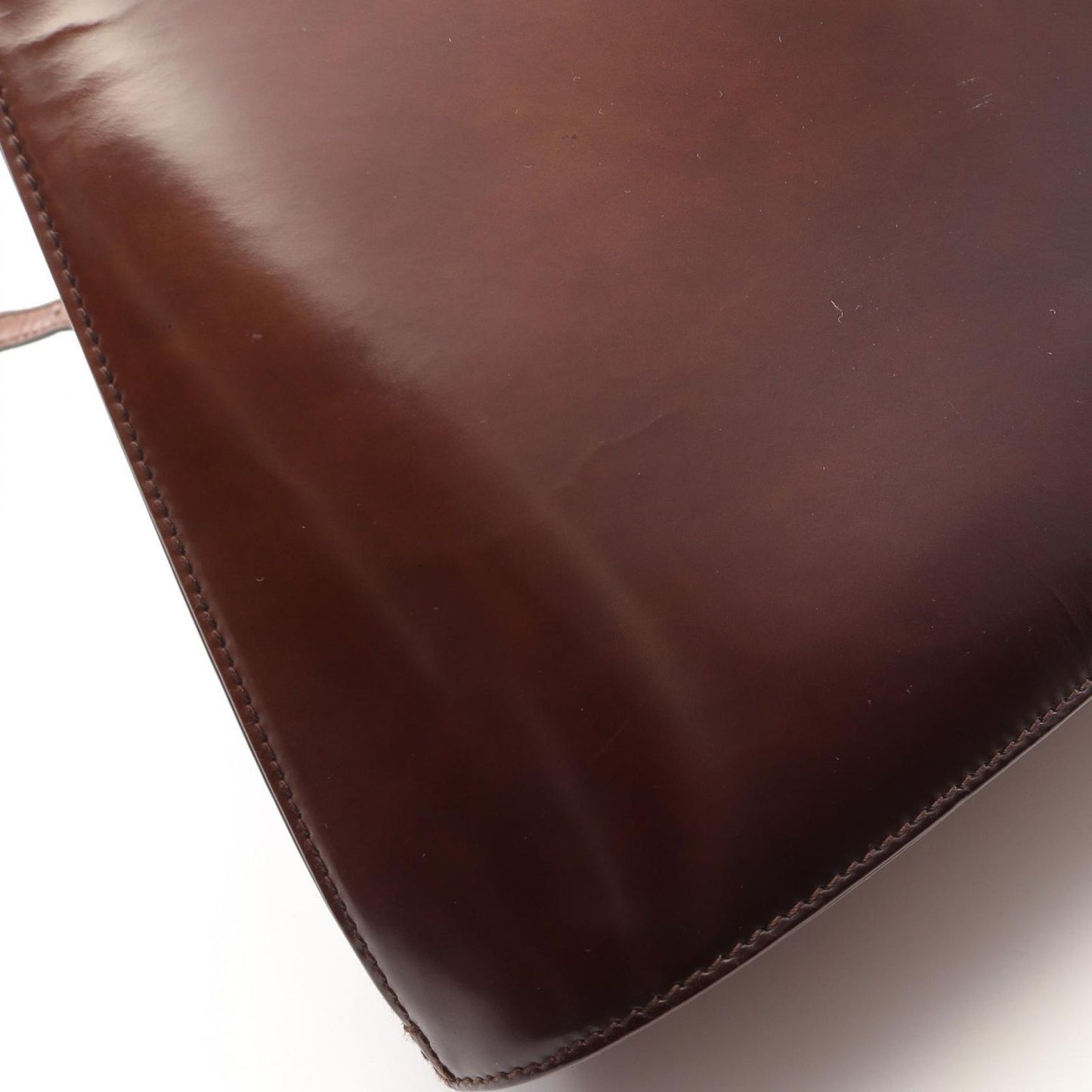 Salvatore Ferragamo Dark Brown Leather 2-Way Shoulder Handbag