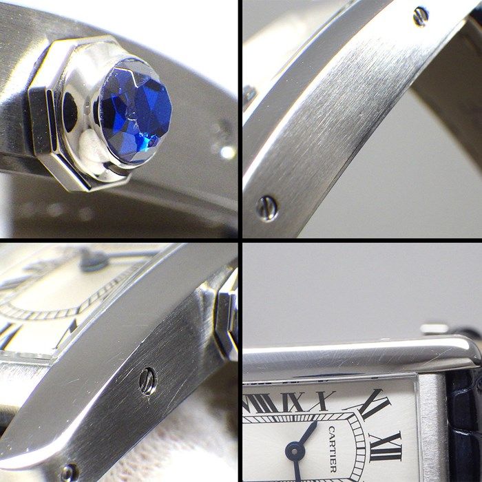 Cartier Tank Américaine SM WSTA0043 - Exquisite Silver Dial & Black Crocodile Strap